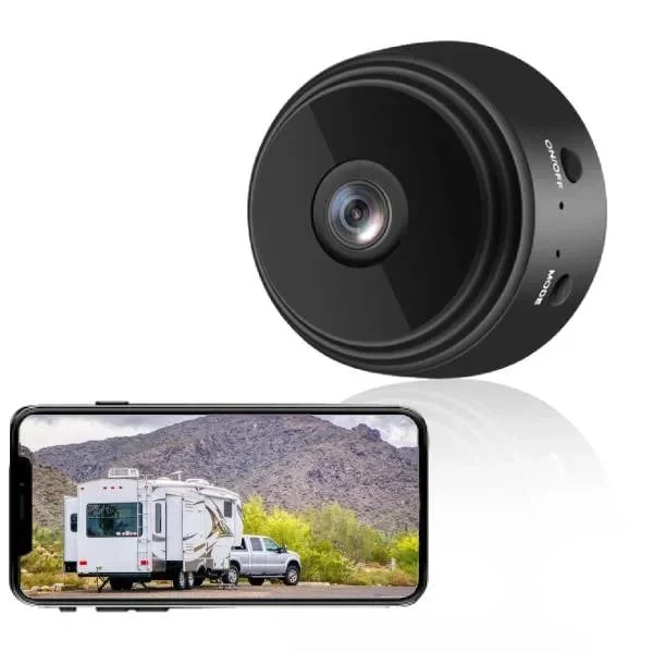 Cameră wireless de marșarier Full HD pentru autocaravană, camion și remorcă, cu vedere nocturnă și suport rotativ la 360°