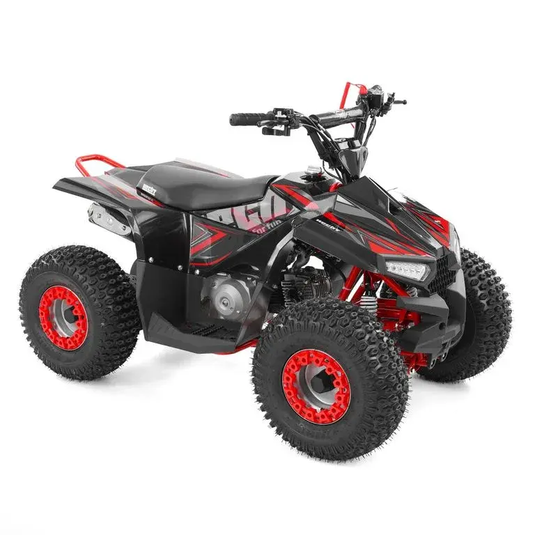 ATV Benzină HECHT 56110, Motor 110cc, 6.6CP, Viteză Maximă 55 km/h, LED, Roți 7″, Roșu