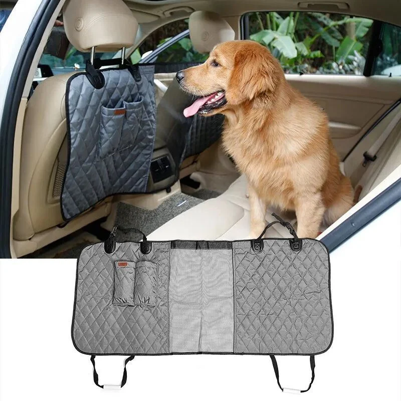Plasă de siguranță auto Doglemi pentru câini și pisici, 124×46 cm - Gri