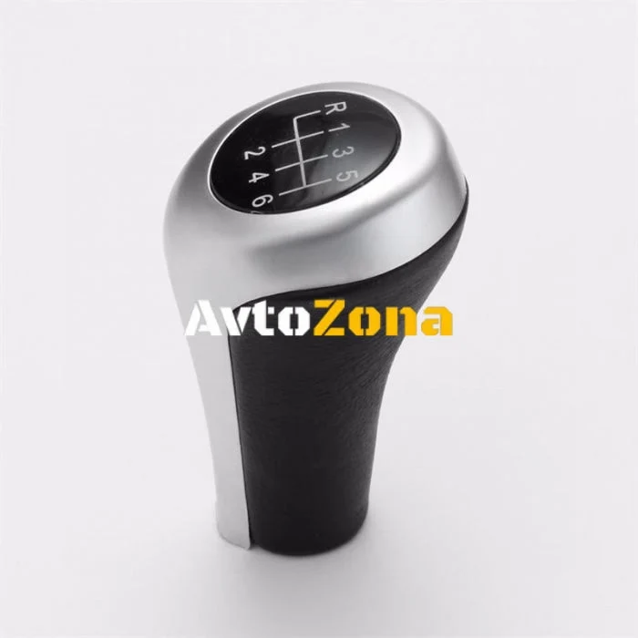 Levier de viteze cu bilă din piele cromată pentru BMW E30 E36 E46 E39 E38 E32 E34, 6 viteze + spate