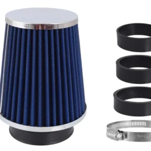 Filtru de aer, conic 120x130x90 mm, albastru / crom, adaptoare: 60, 63, 70 mm