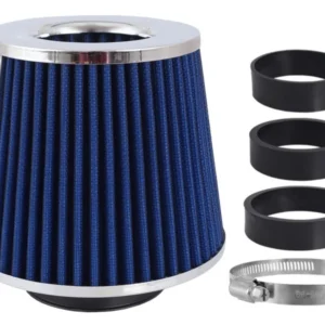 Filtru de aer, conic 155x130x120 mm, albastru / crom, adaptoare: 60, 63, 70 mm