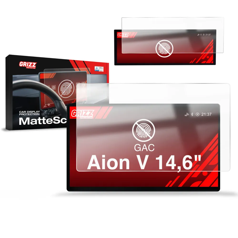 Folie 2în1 de protecție pentru ecran pentru GAC Aion V 14,6" (2024-2026) Anti-amprente, mată