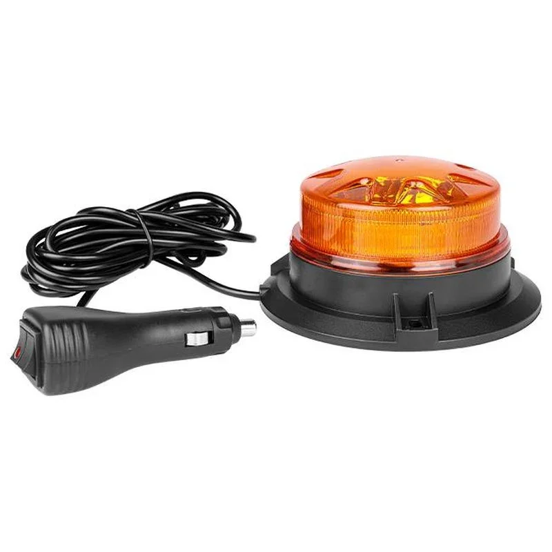 Girofar auto LED, lampa de avertizare, 20W, 10 moduri lumini intermitente, fixare cu magnet