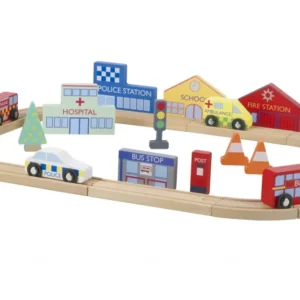 Circuit cu vehicule utilitare, Orange Tree Toys