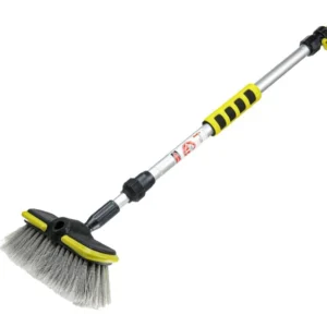 Perie cu debit de apă de 20 cm / 8" cu mâner telescopic de 65 - 100 cm și robinet