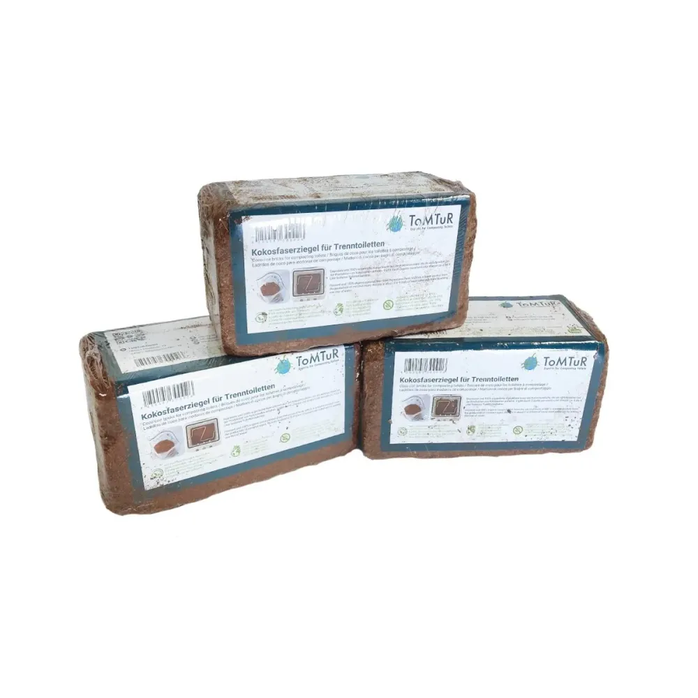 Set 3 cărămizi din fibră de cocos TomTur pentru toaleta cu compost Nature's Head®